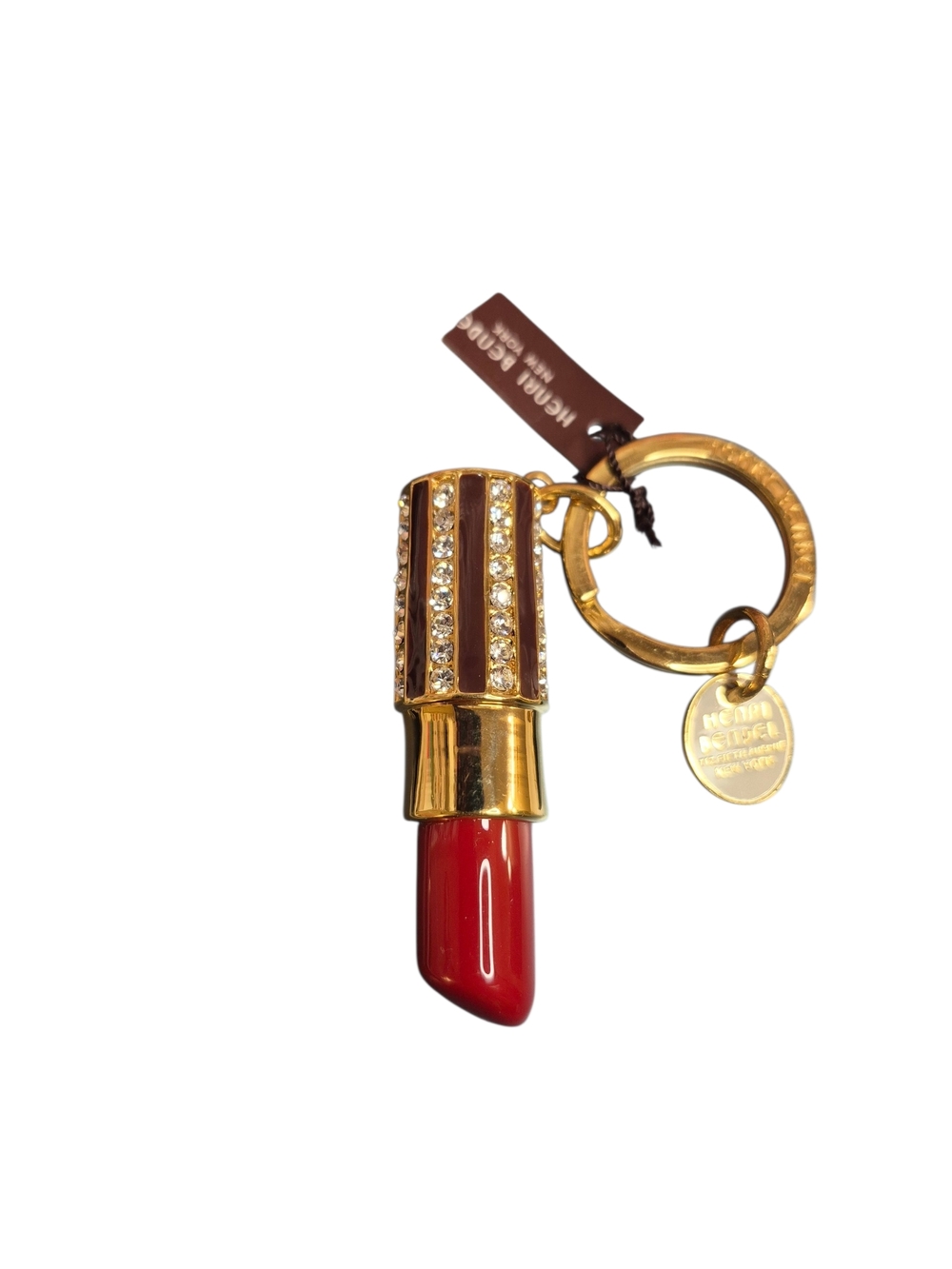 RARE Henri Bende Swavoski Crystal Lipstick Compact Mirror & Keychain - Picture 5 of 10